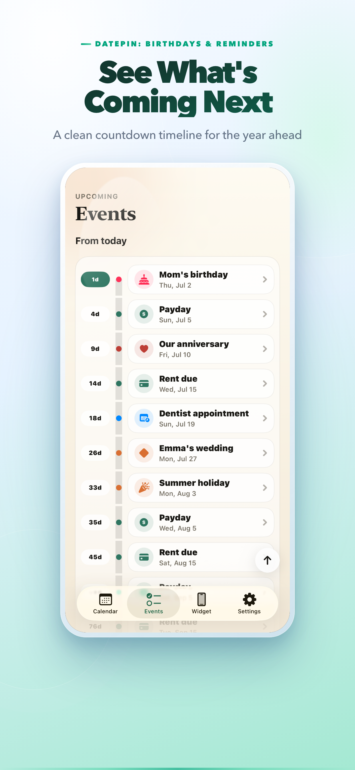 DatePin: Birthdays & Reminders