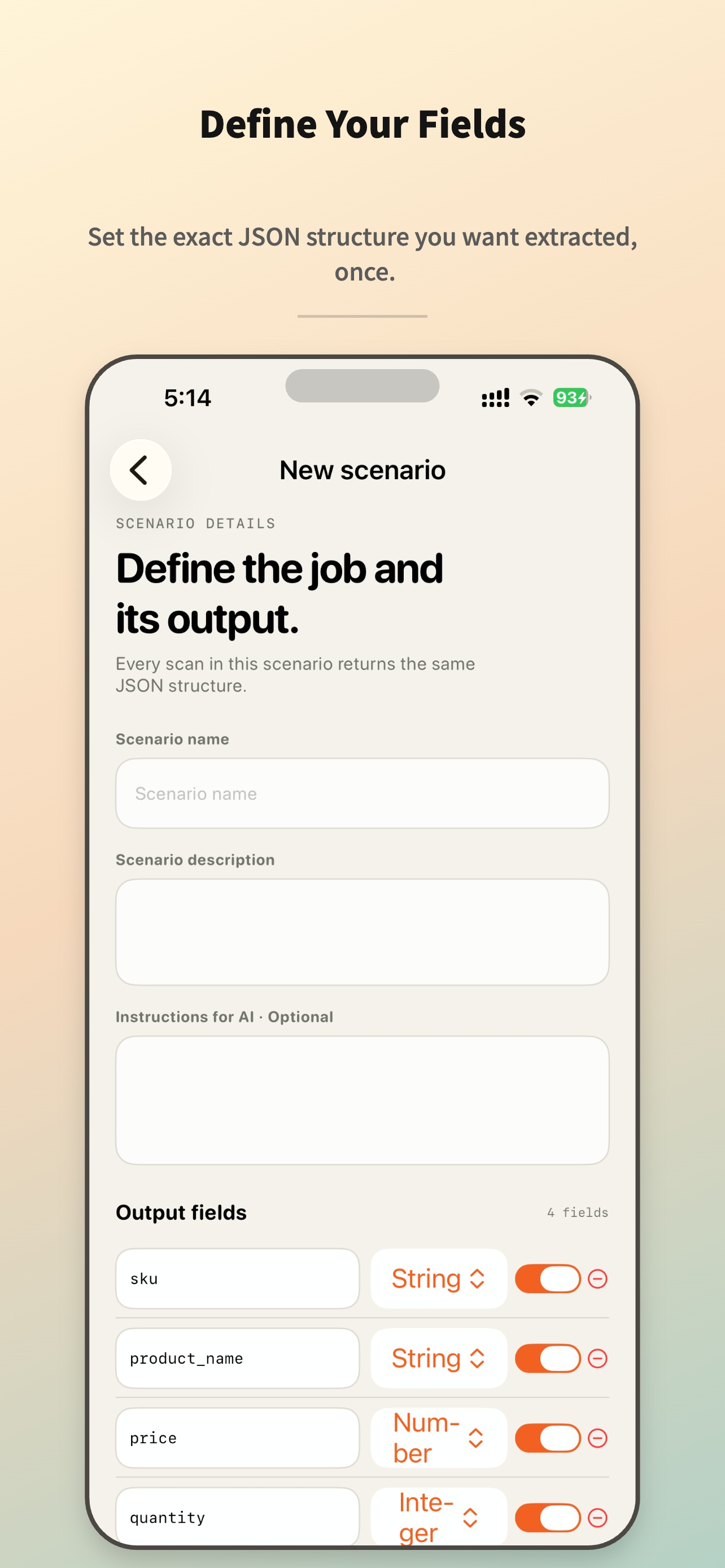 SnapEntry: Image to JSON