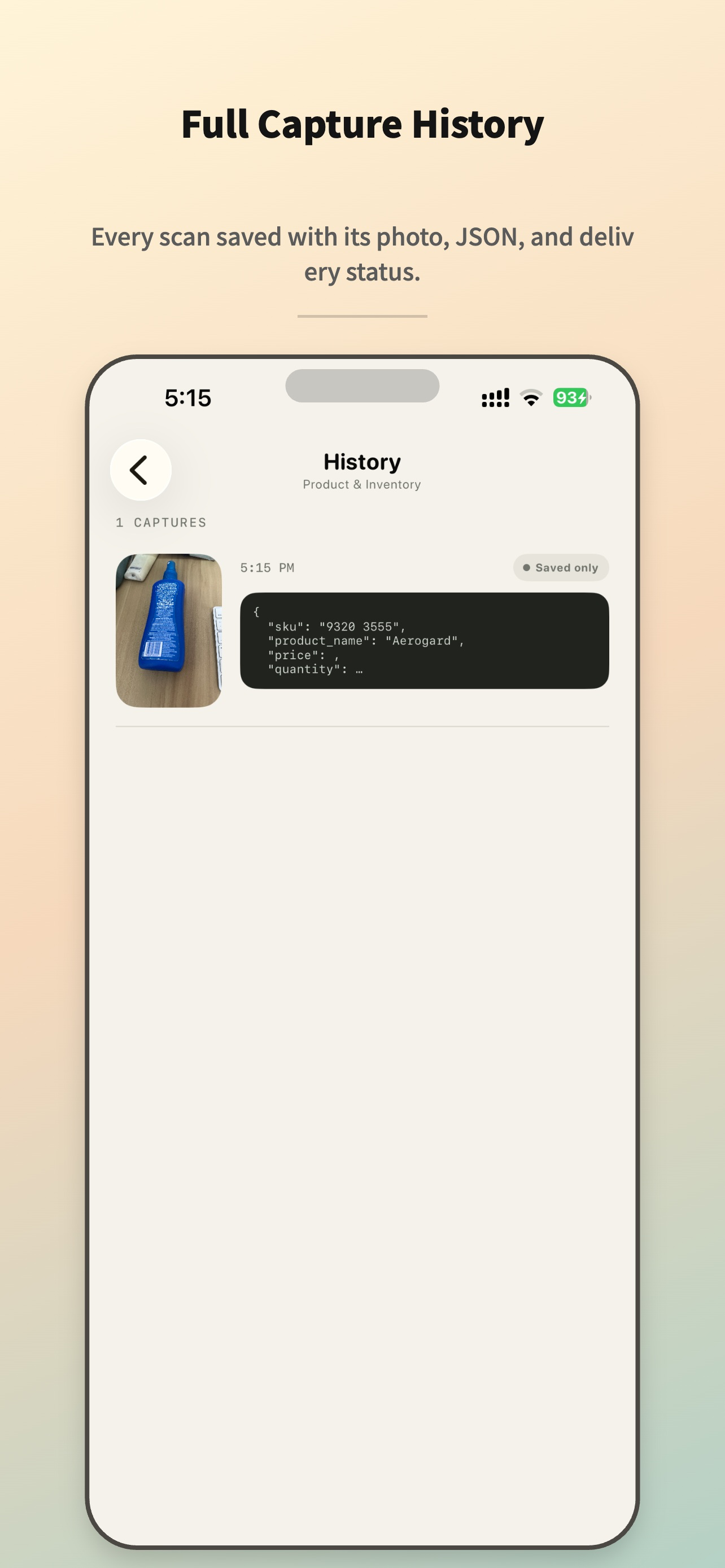SnapEntry: Image to JSON