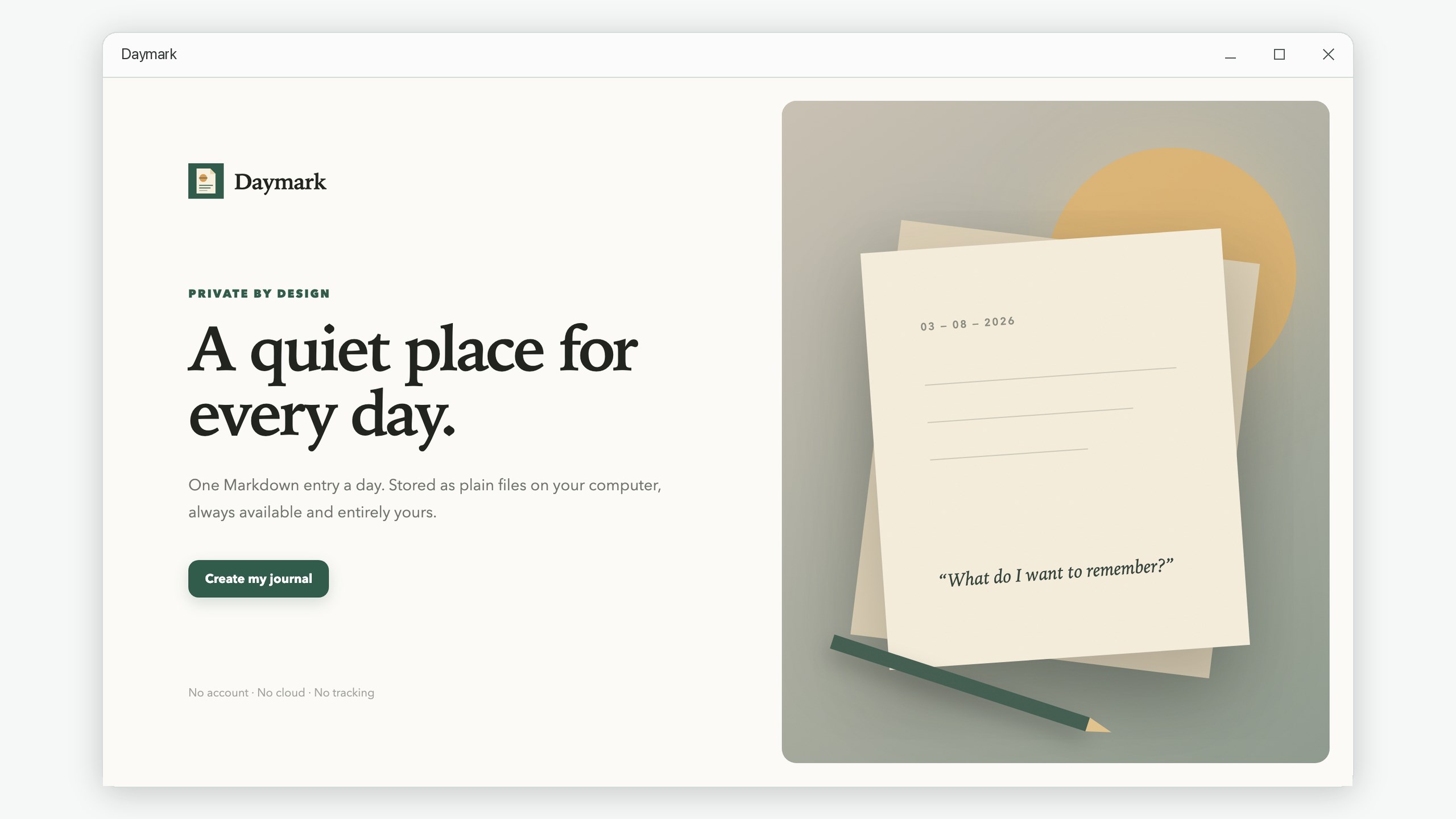 Daymark: Daily Journal