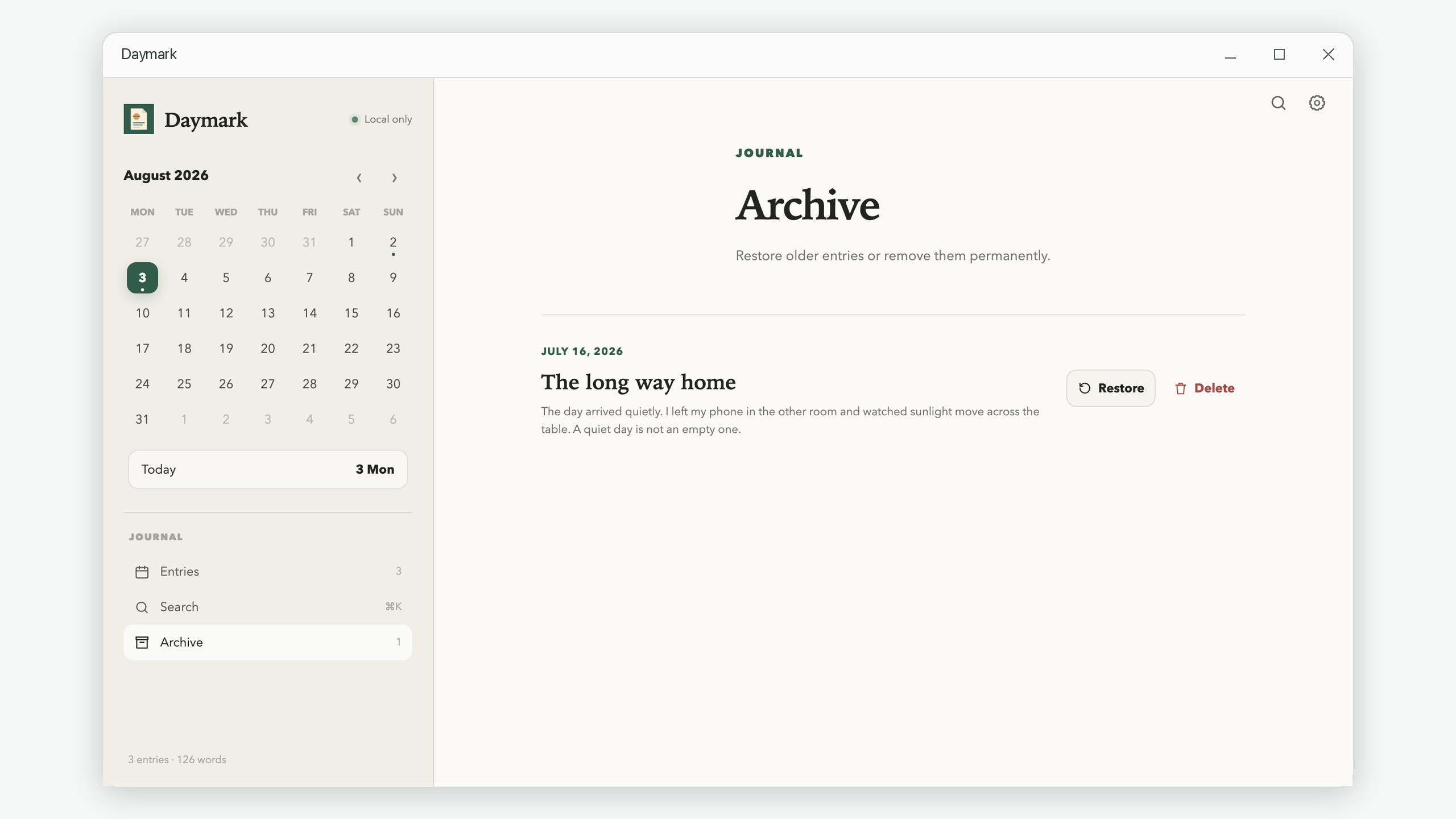 Daymark: Daily Journal