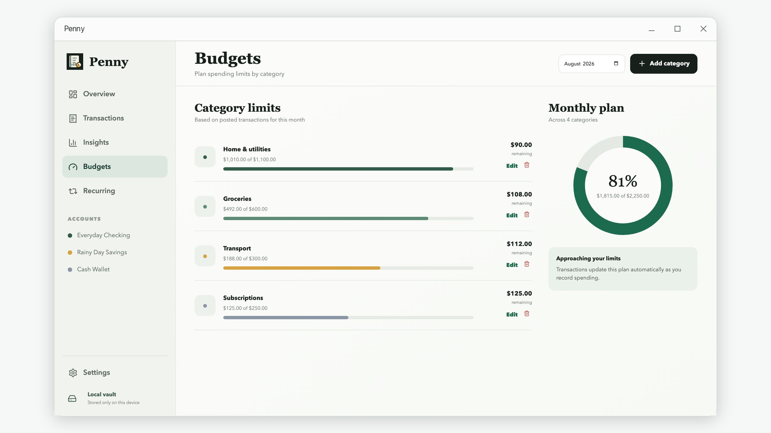 Penny: Personal Finance