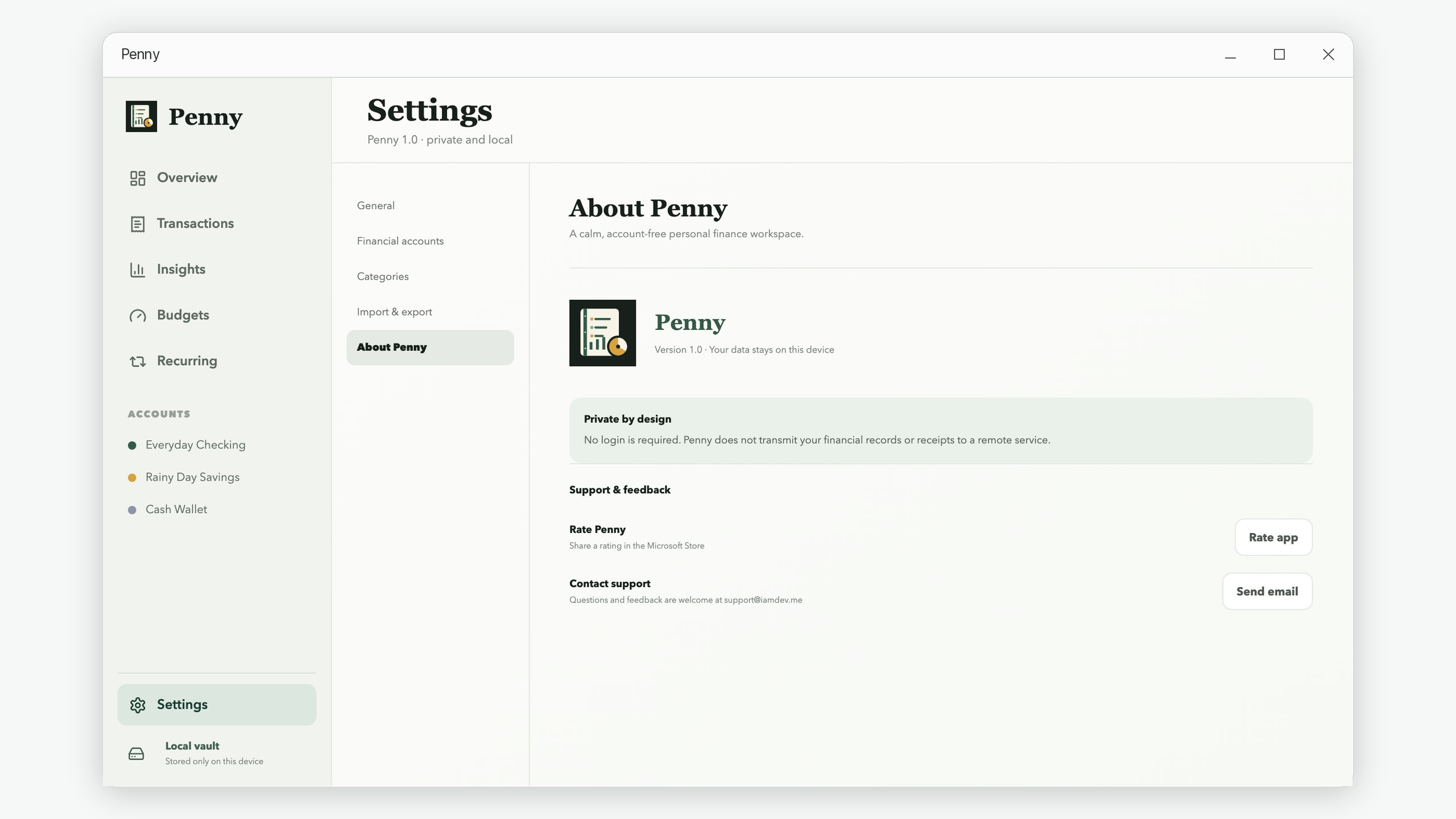 Penny: Personal Finance