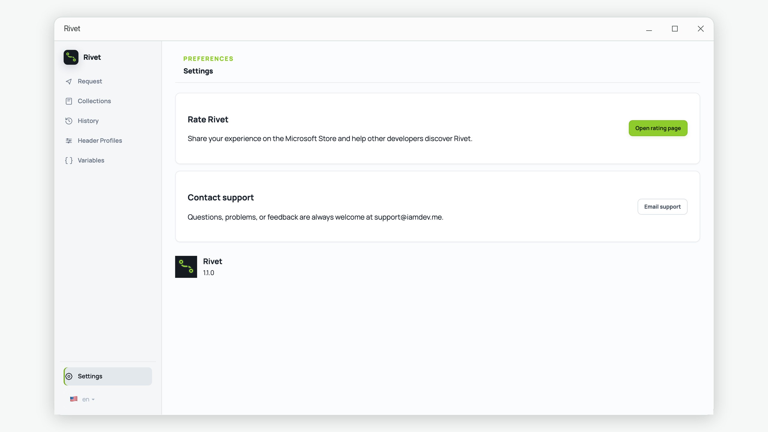 Rivet: HTTP API Client