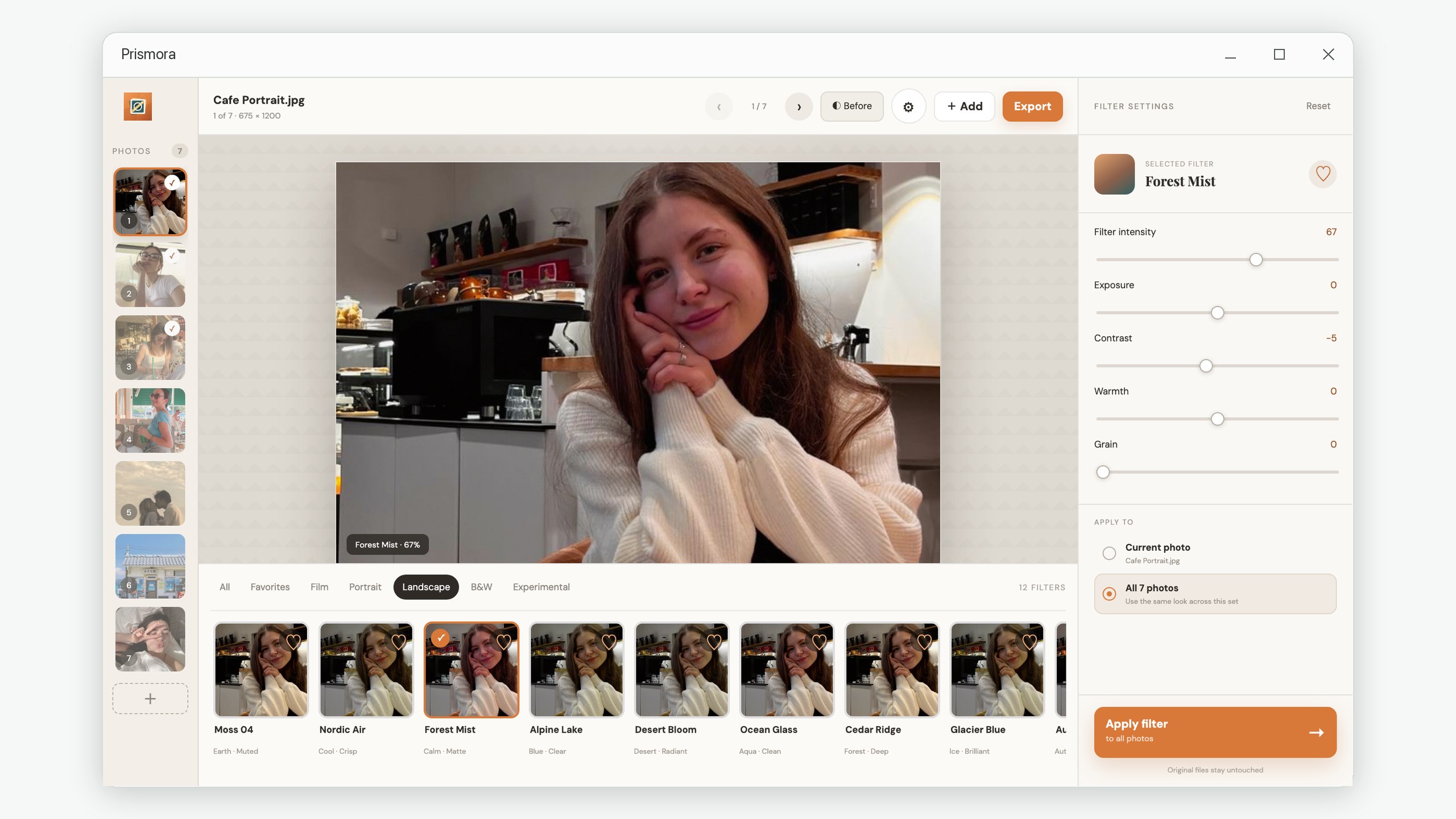 Prismora: Image Filter Studio