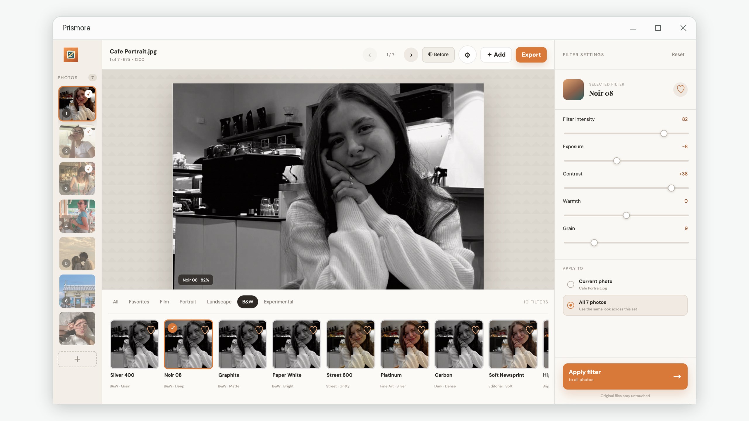 Prismora: Image Filter Studio