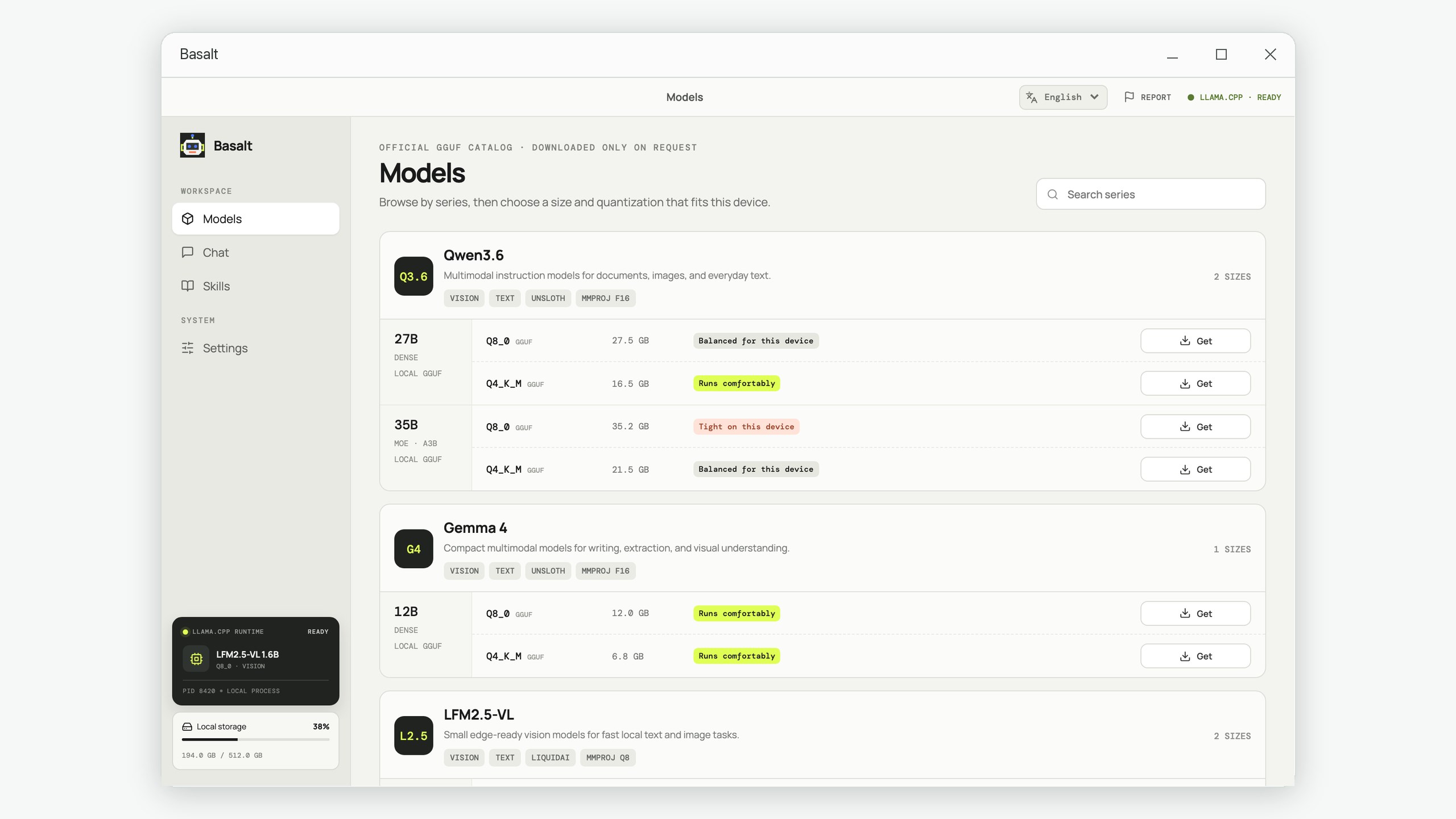 Basalt: Local AI Studio