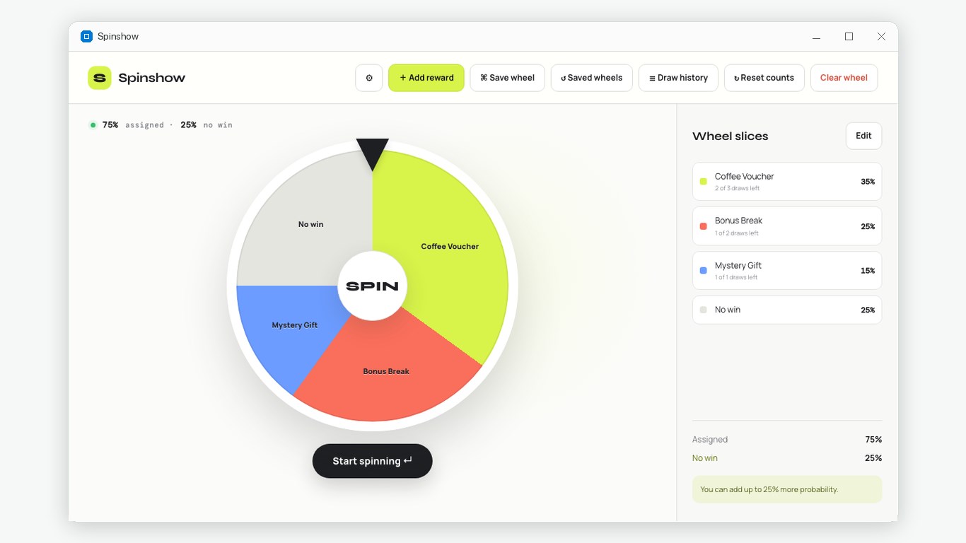 Spinshow: Prize Wheel