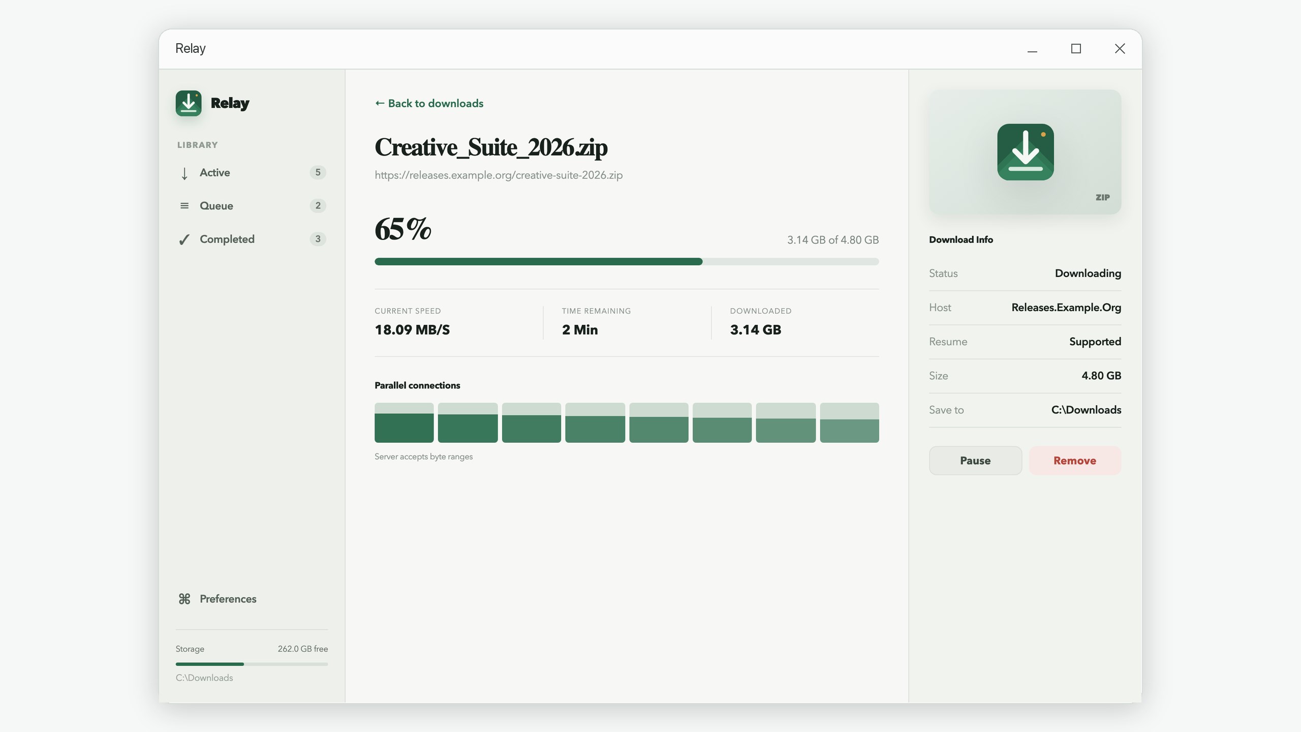 Relay: HTTP Download Manager