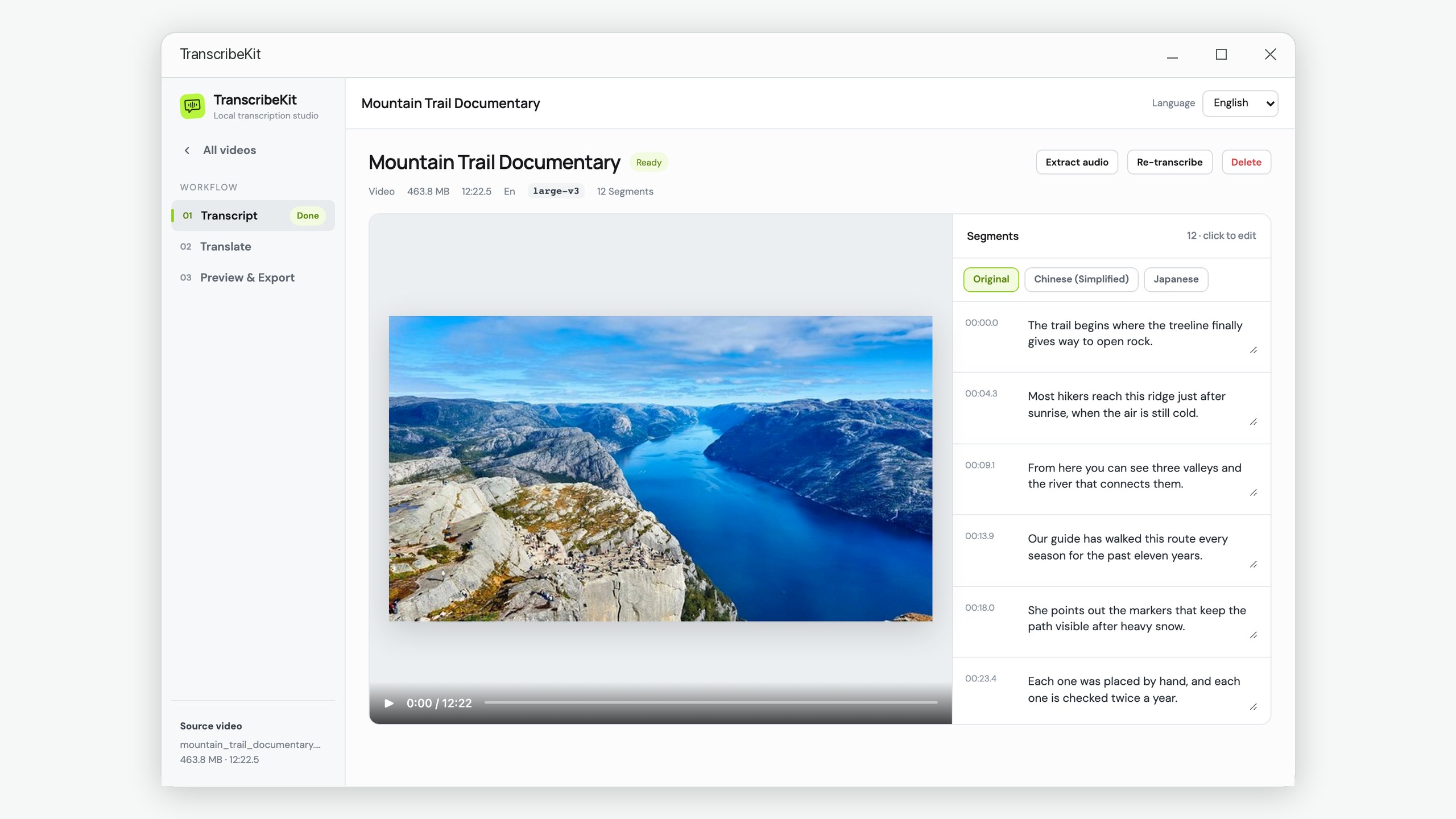 TranscribeKit: Subtitle Transcriber
