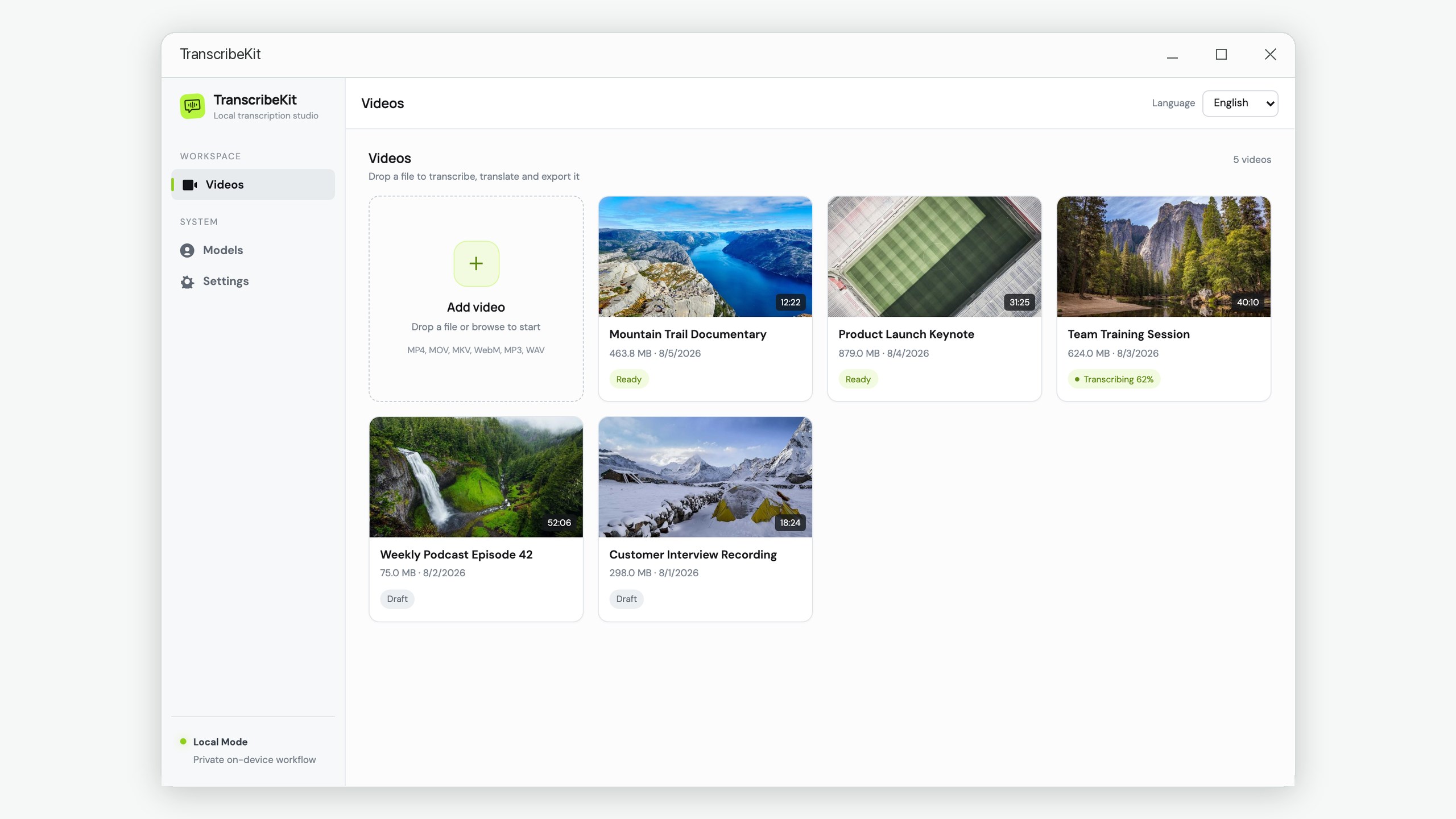 TranscribeKit: Subtitle Transcriber