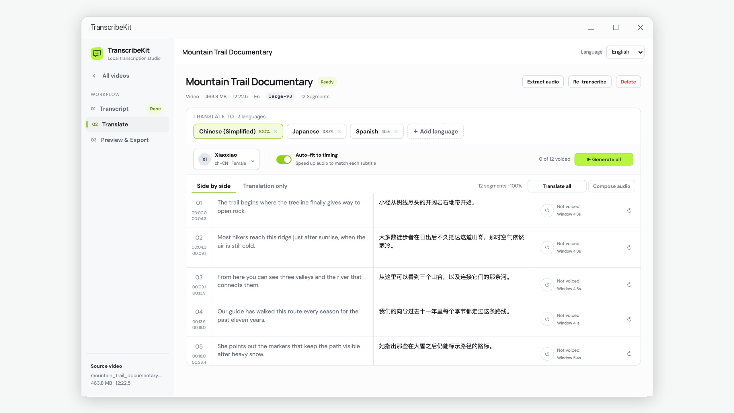 TranscribeKit: Subtitle Transcriber