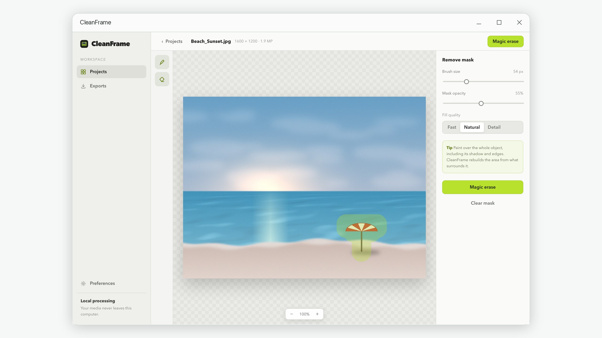 CleanFrame: Object Remover for Photo