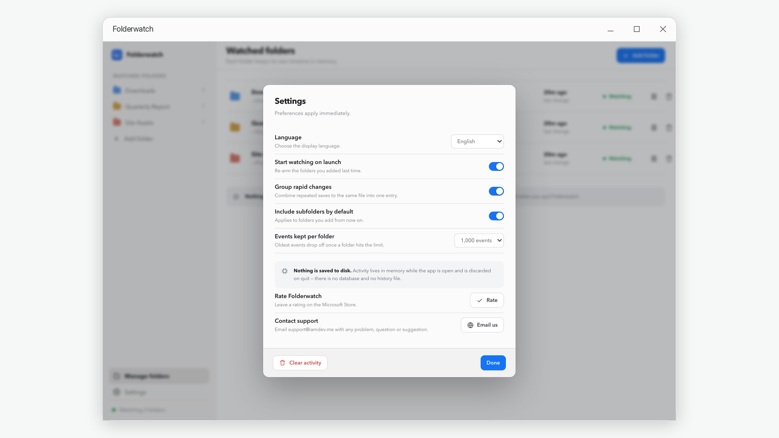 Folderwatch: Real-Time Folder Monitor
