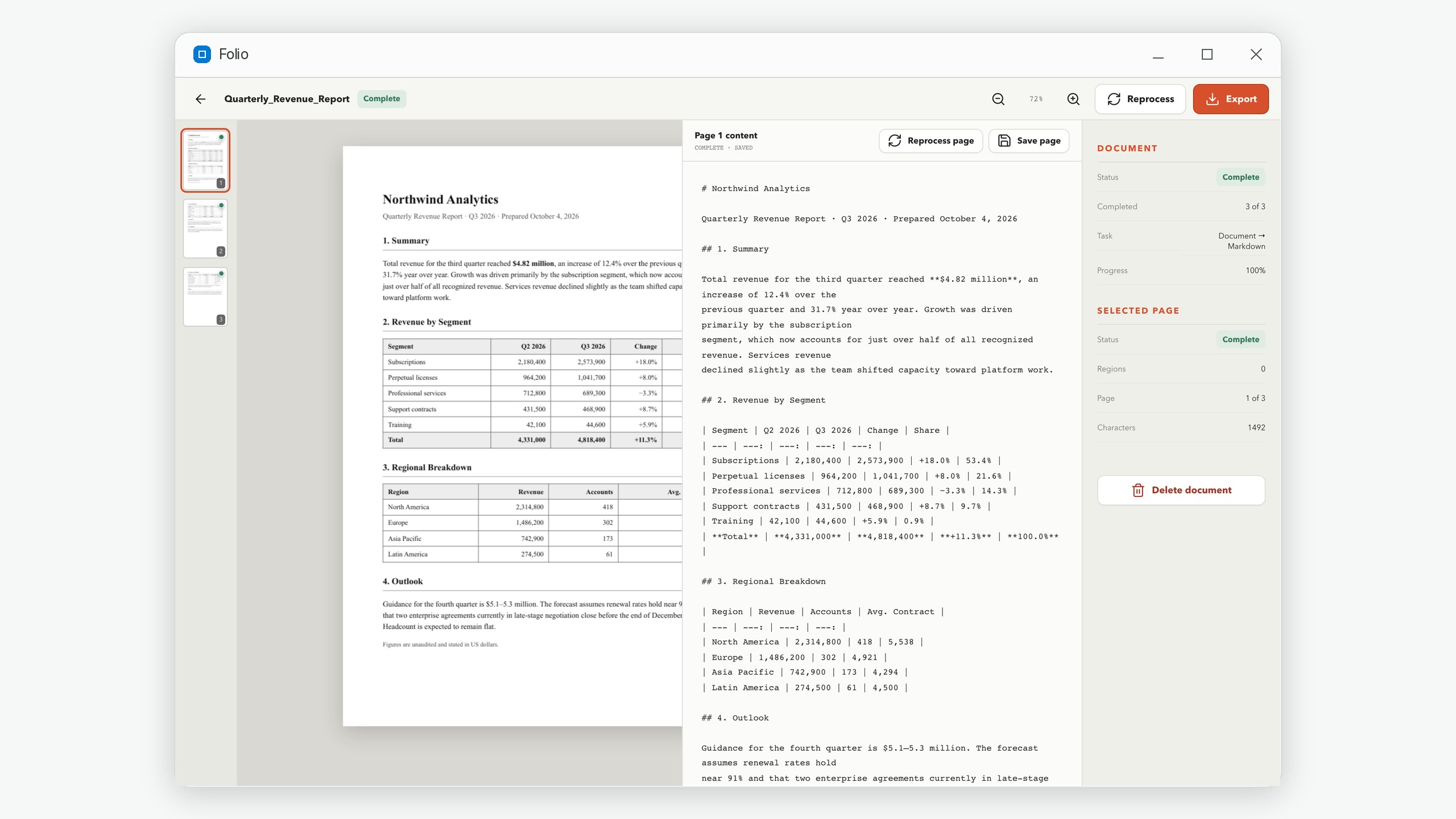 Folio: On-Device Document OCR