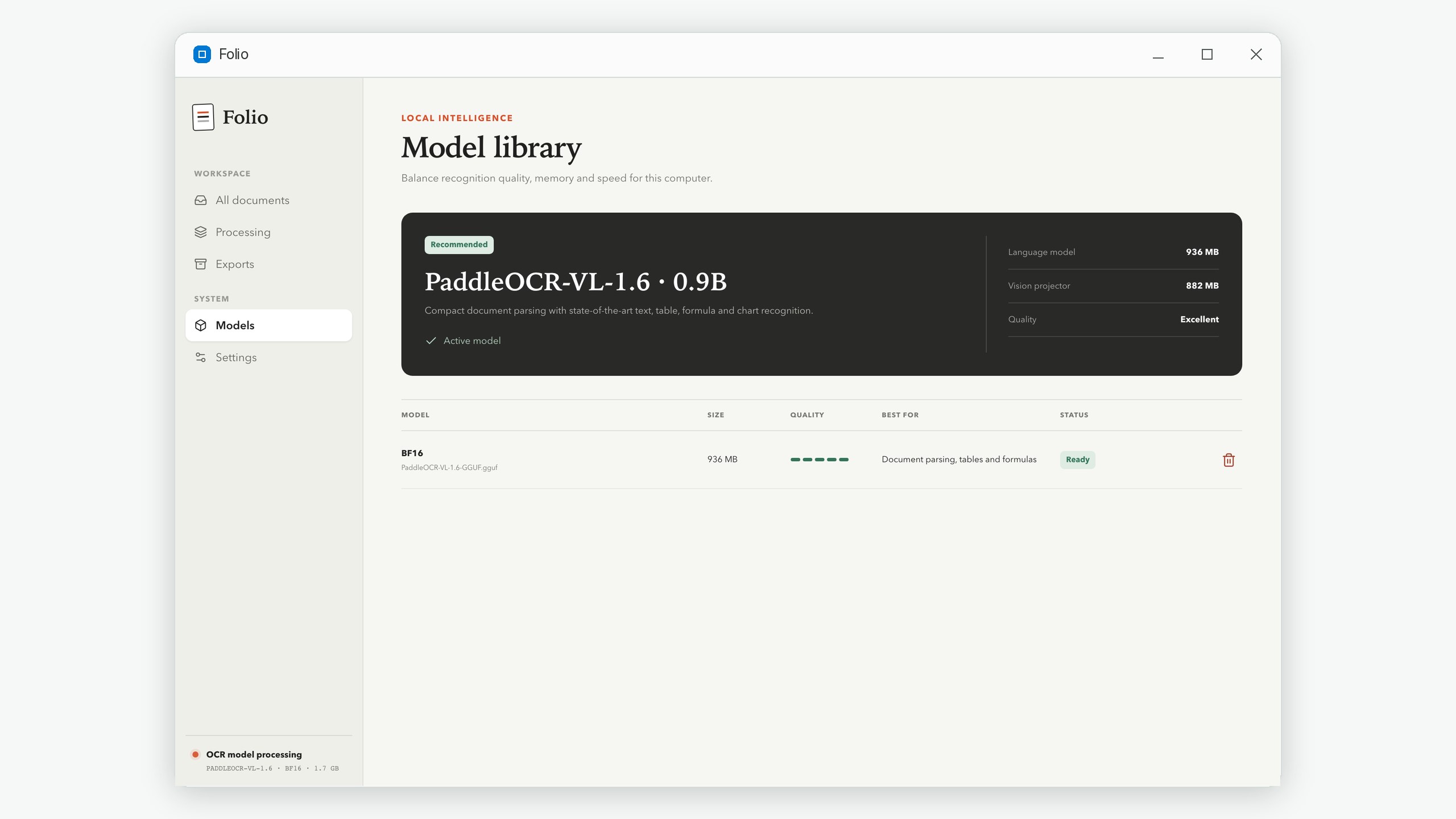 Folio: On-Device Document OCR