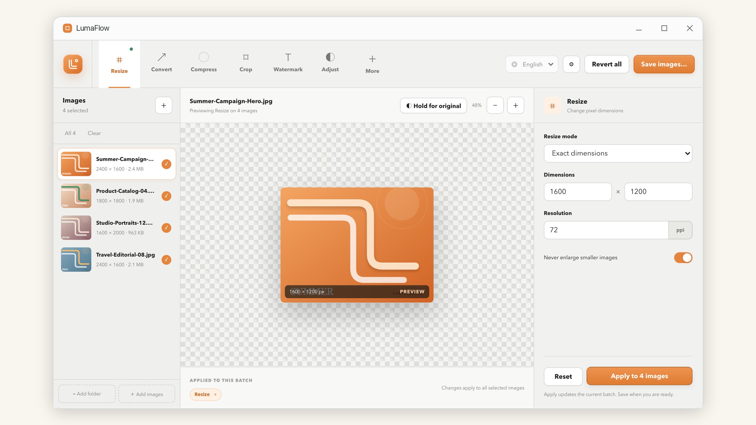 LumaFlow: Image Batch