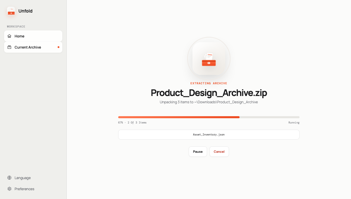Unfold: Archive Explorer