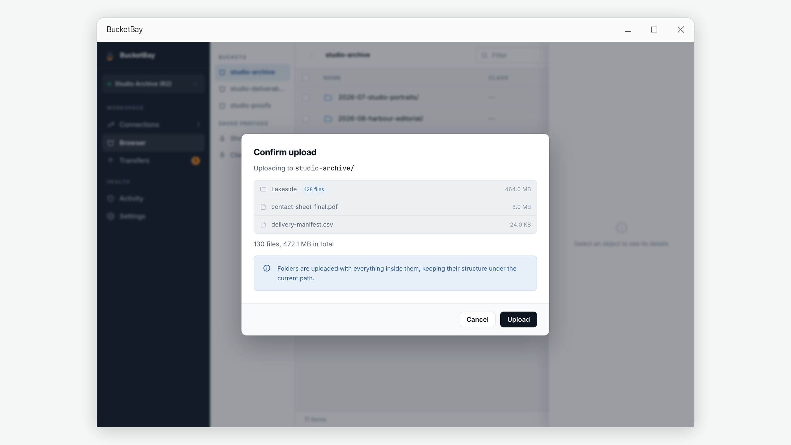 BucketBay: S3 Cloud Storage Manager