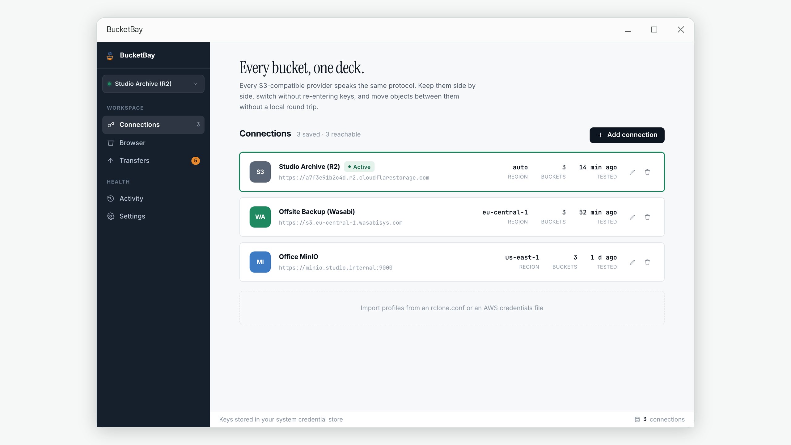 BucketBay: S3 Cloud Storage Manager